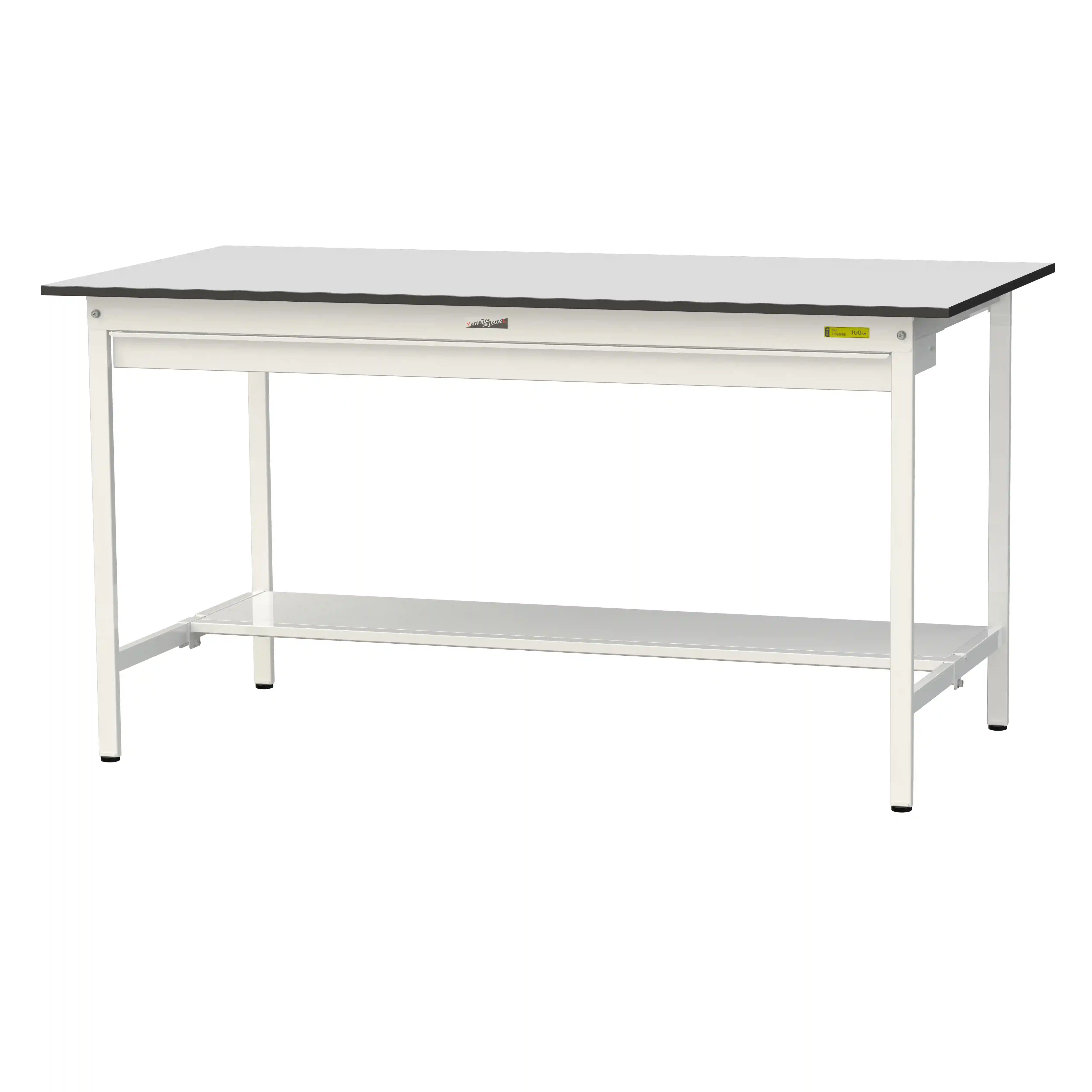 150シリーズ固定式 ワイド引出し付 RoHS2指令対応塩ビシート天板仕様 H950mm（下段半面棚板）