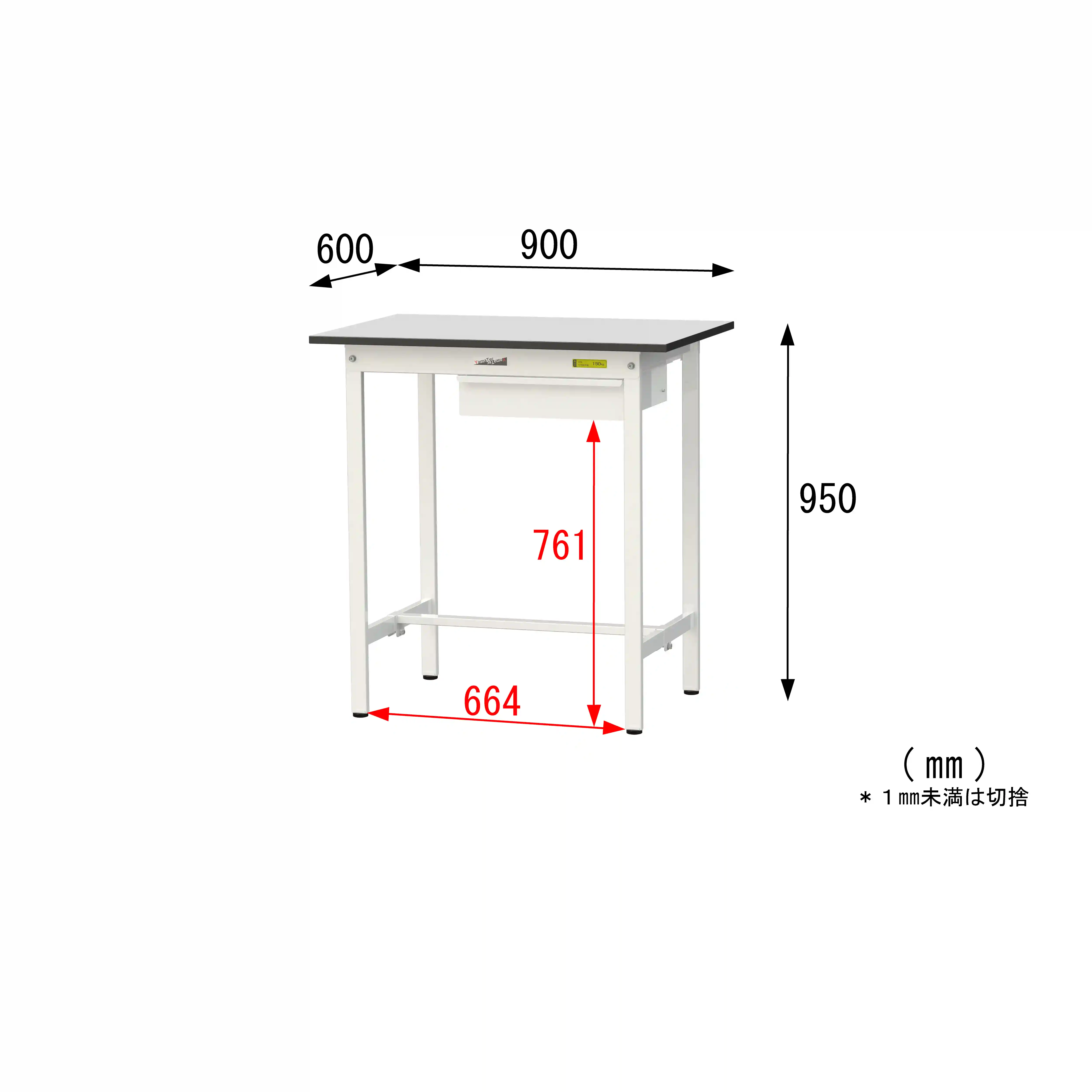 150シリーズ固定式 キャビネット付 RoHS2指令対応塩ビシート天板仕様 H950mm