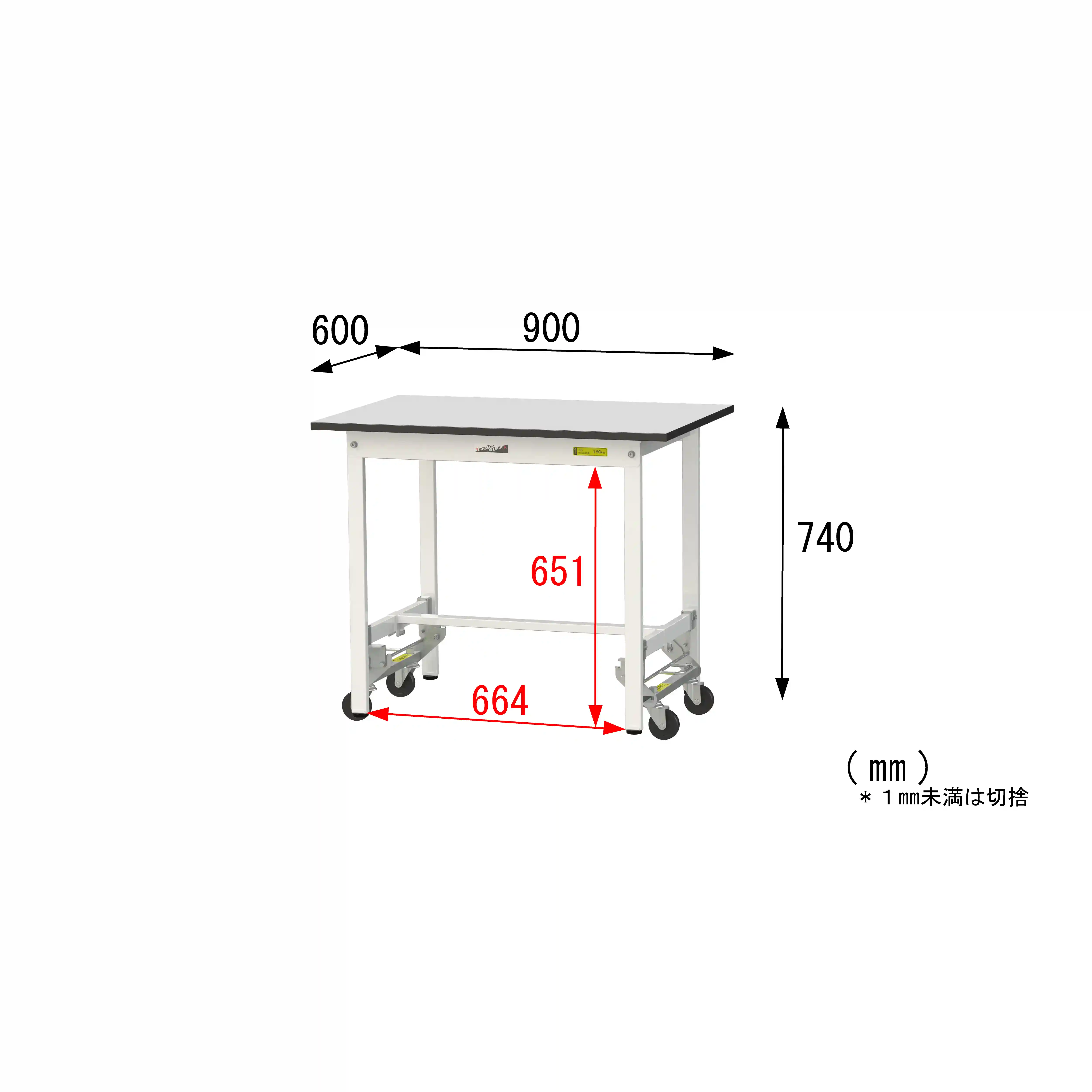150シリーズ ワンタッチ移動タイプ RoHS2指令対応塩ビシート天板仕様 H740mm
