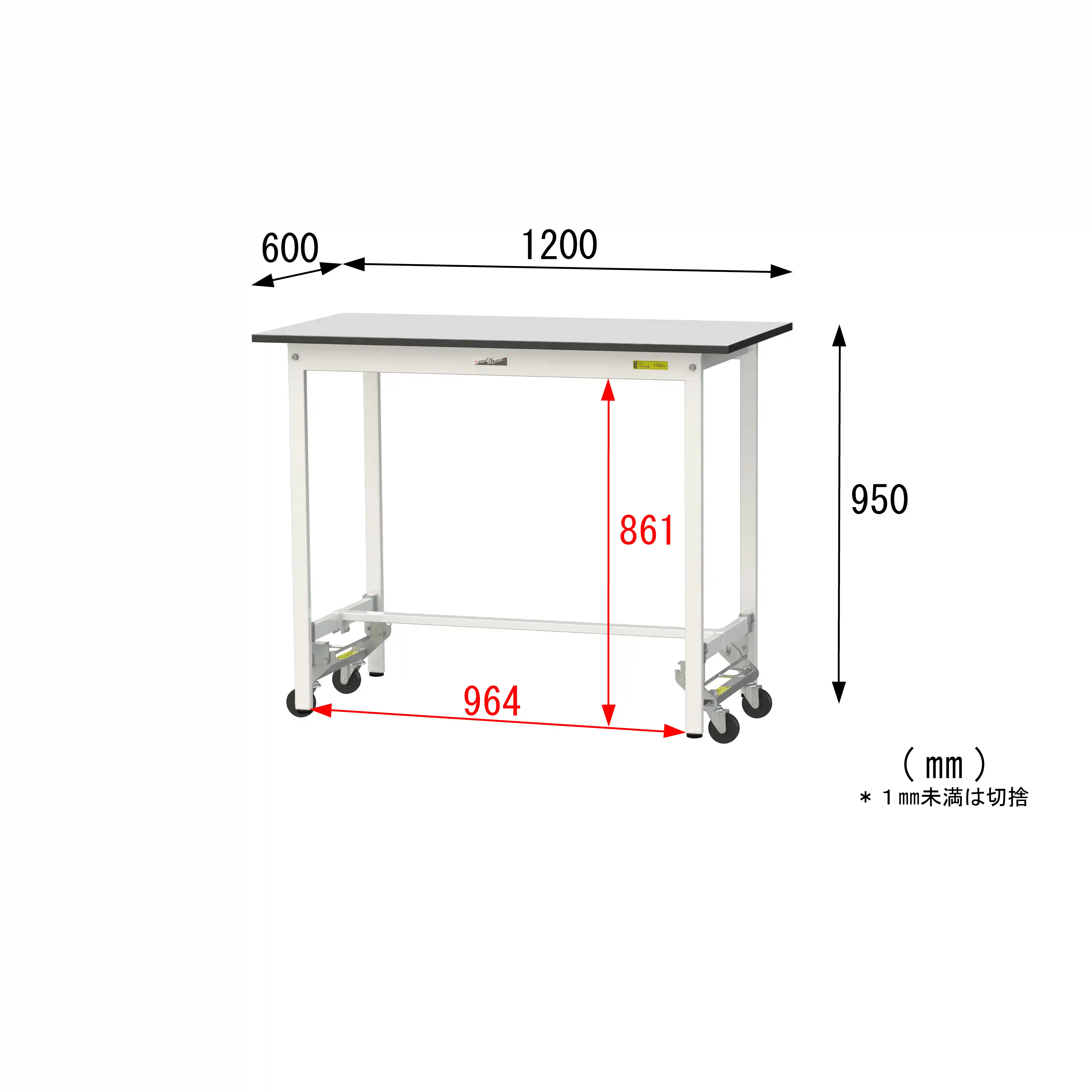 150シリーズ ワンタッチ移動タイプ RoHS2指令対応塩ビシート天板仕様 H950mm