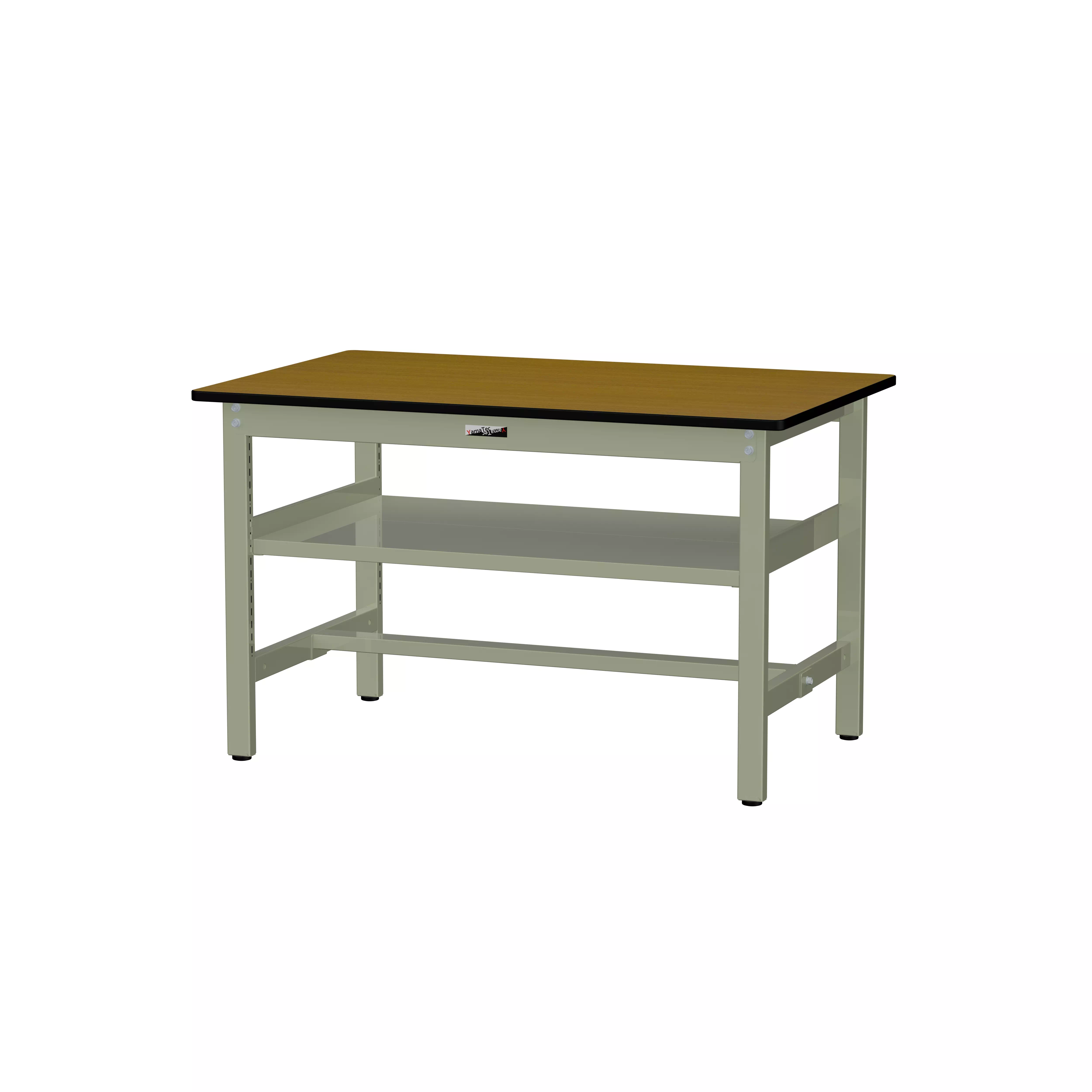 300シリーズ 固定式 中間棚付 H740mm(上下段半面棚板)