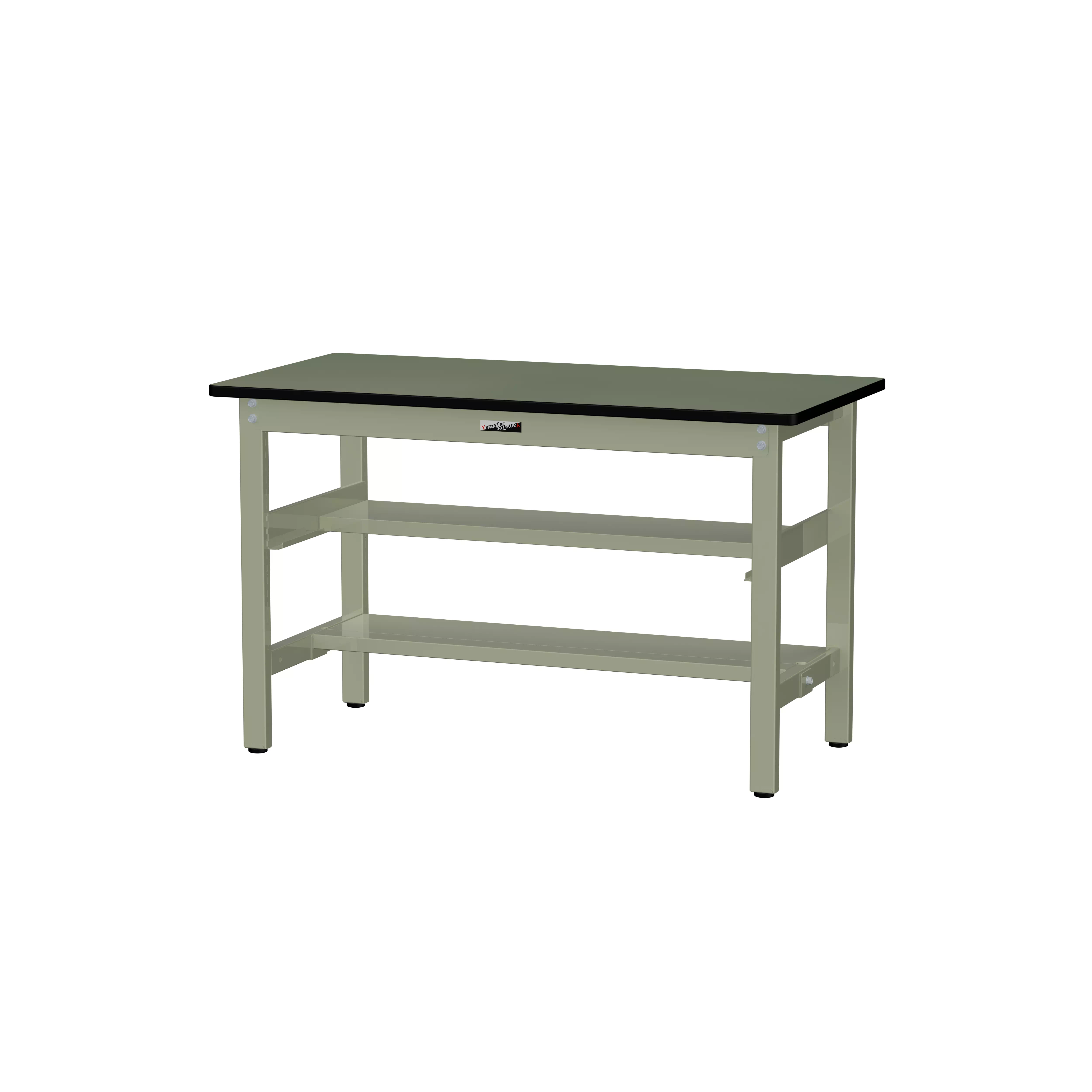 300シリーズ 固定式 中間棚付 H740mm(上下段半面棚板)