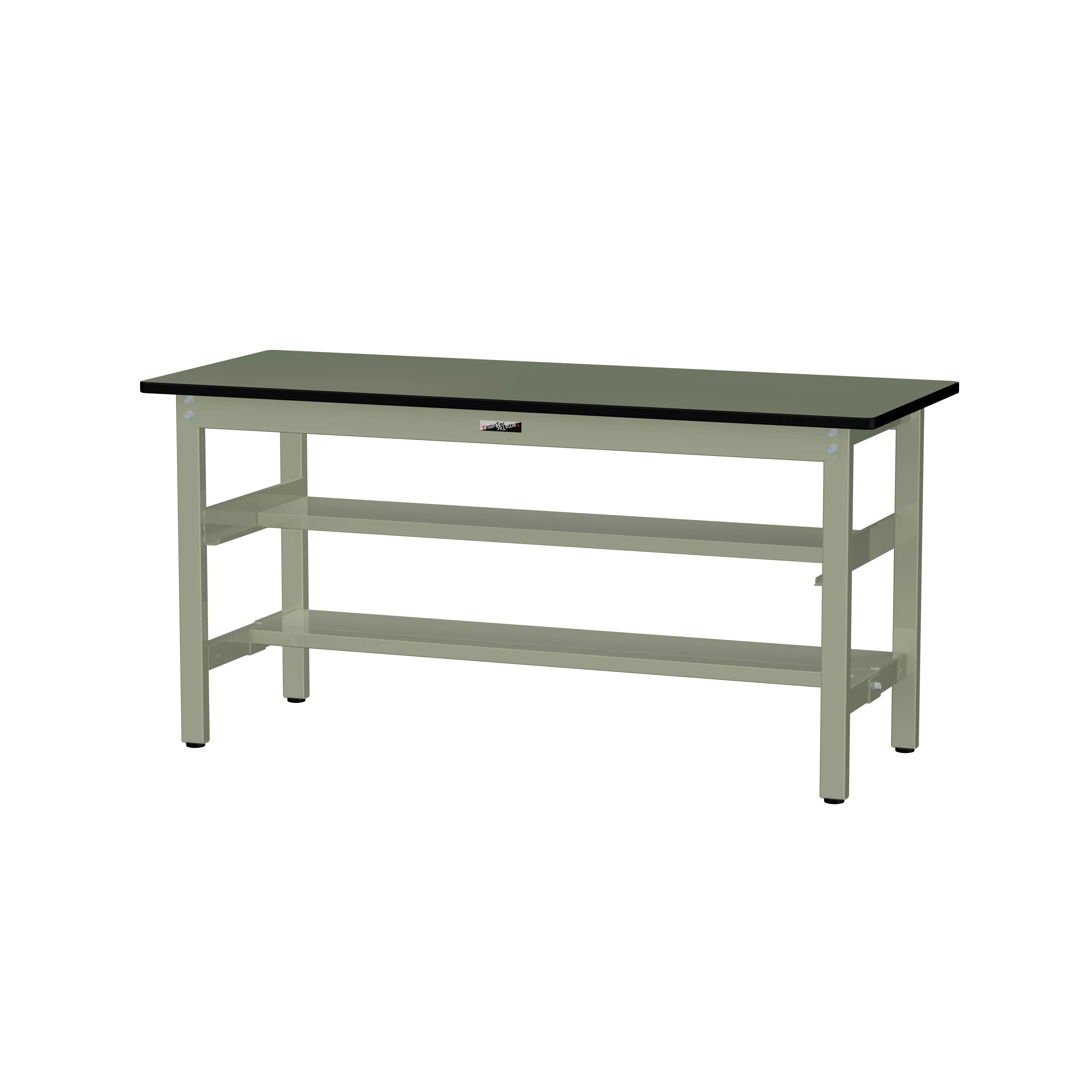 300シリーズ 固定式 中間棚付 H740mm(上下段半面棚板)