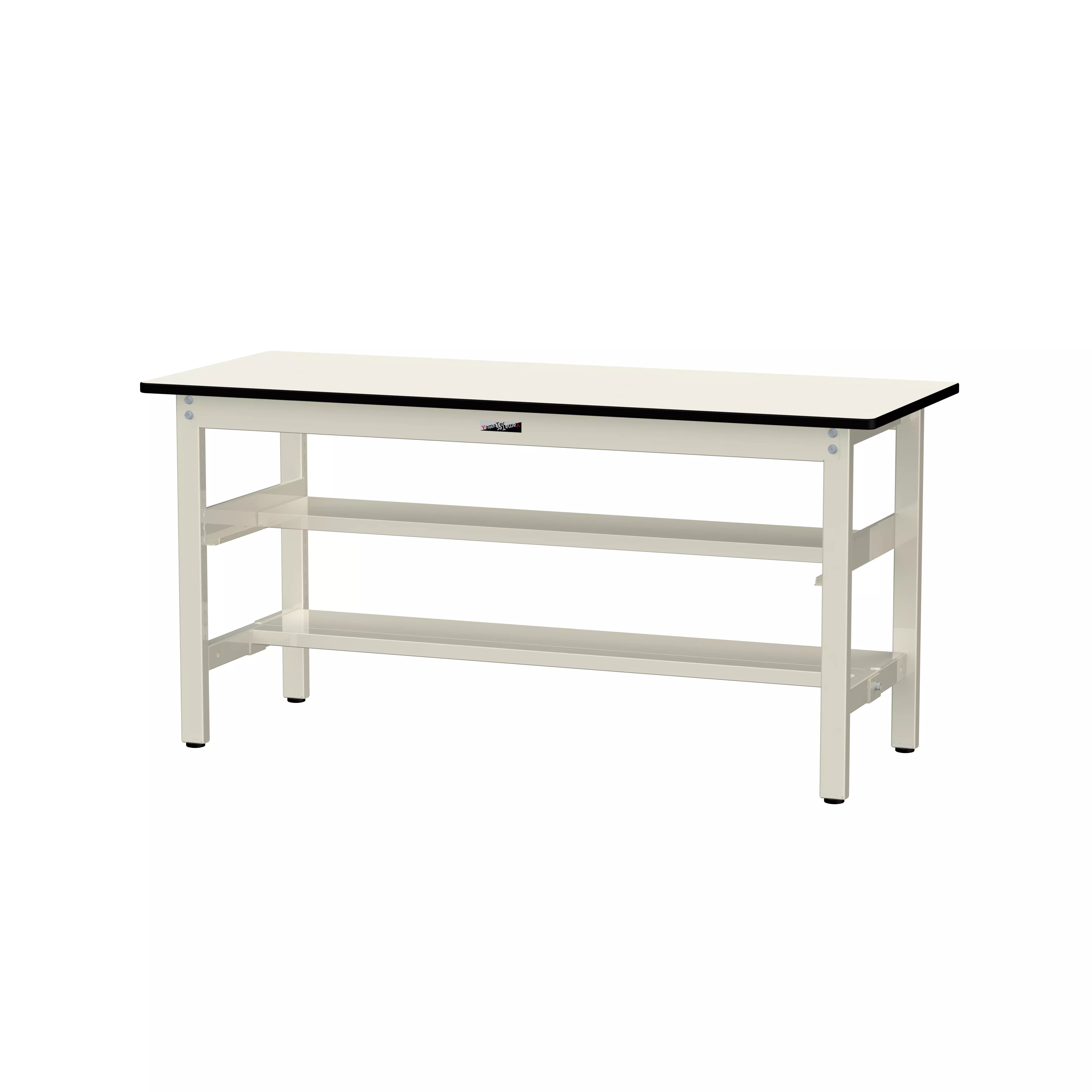 300シリーズ 固定式 中間棚付 H740mm(上下段半面棚板)