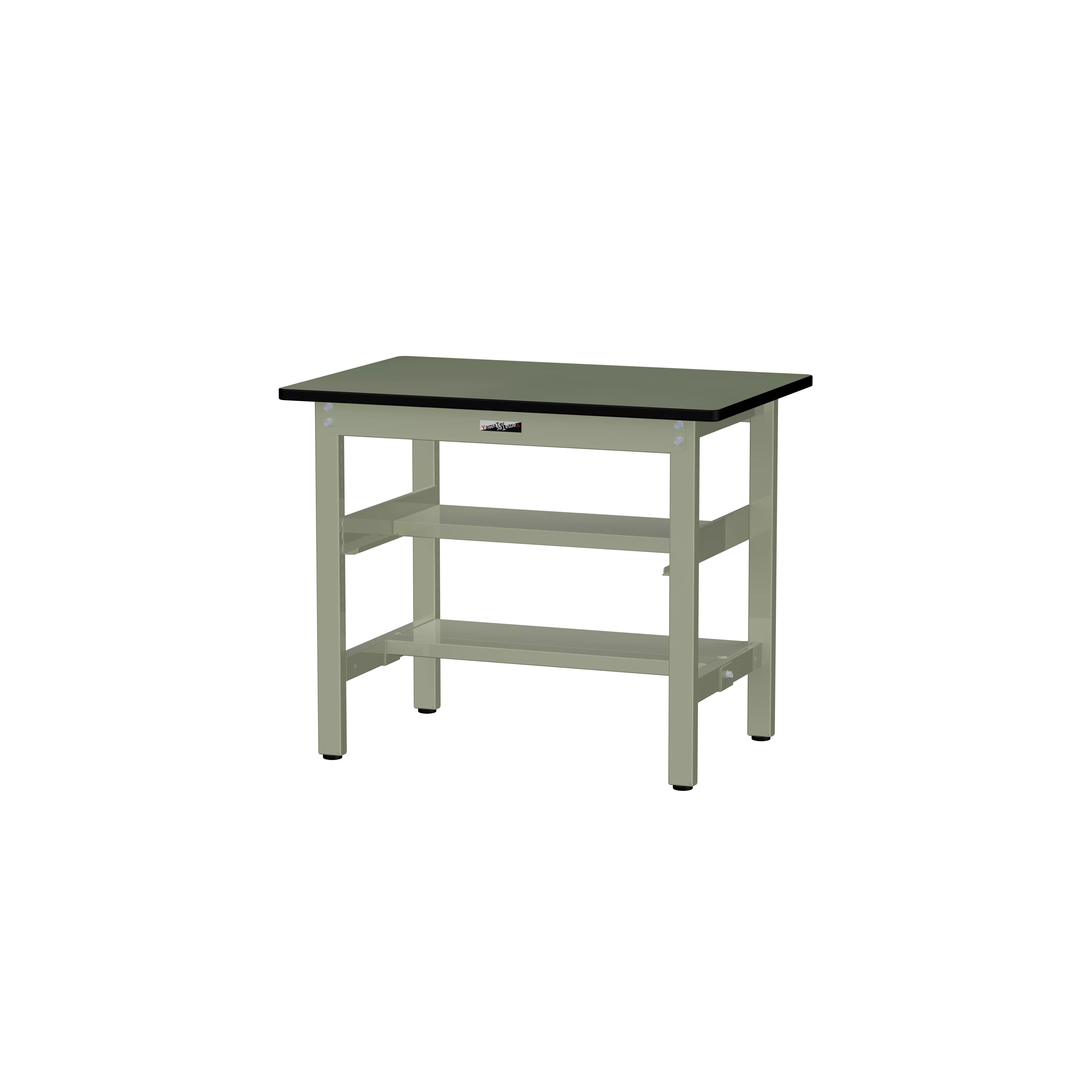 300シリーズ 固定式 中間棚付 H740mm(上下段半面棚板)