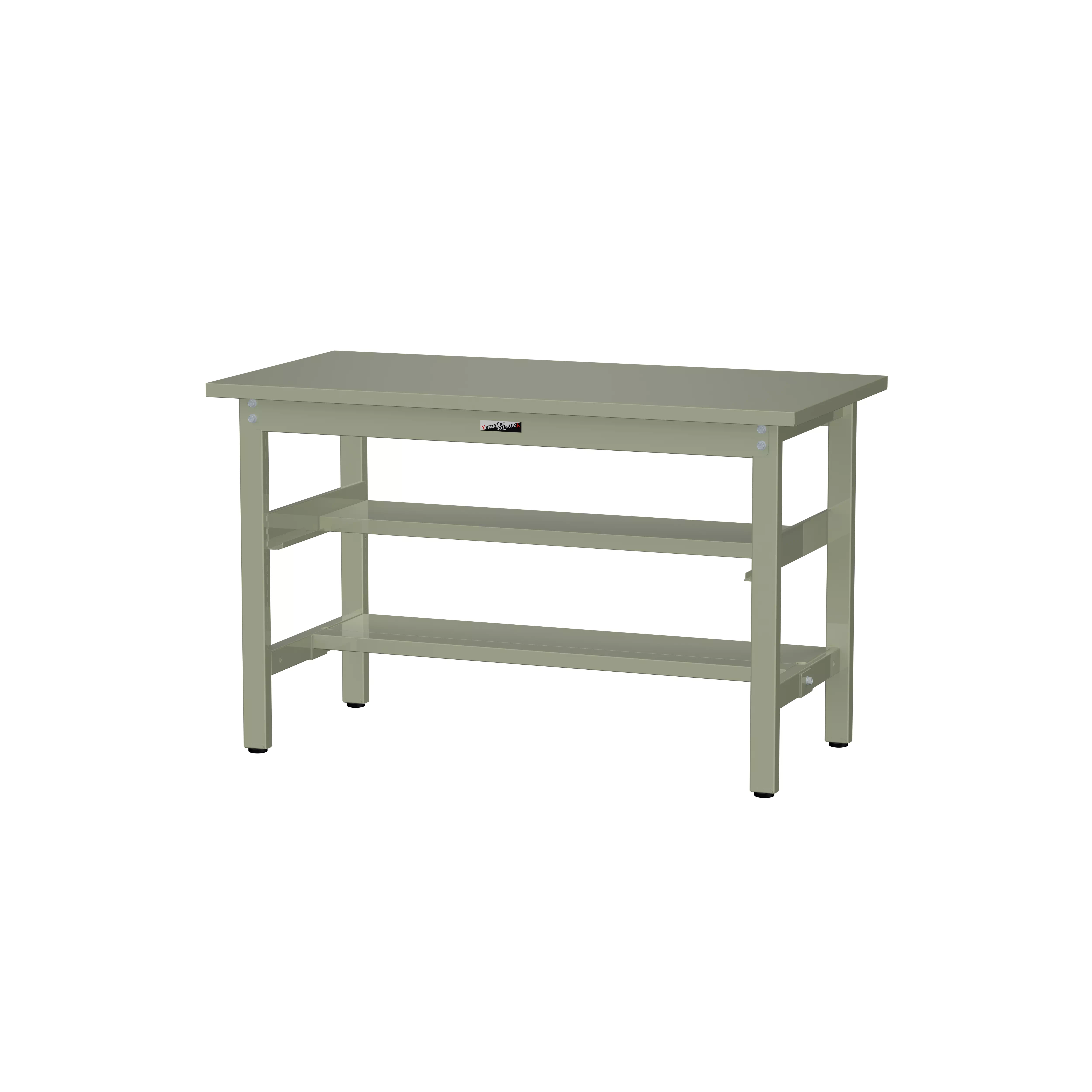 300シリーズ 固定式 中間棚付 H740mm(上下段半面棚板)