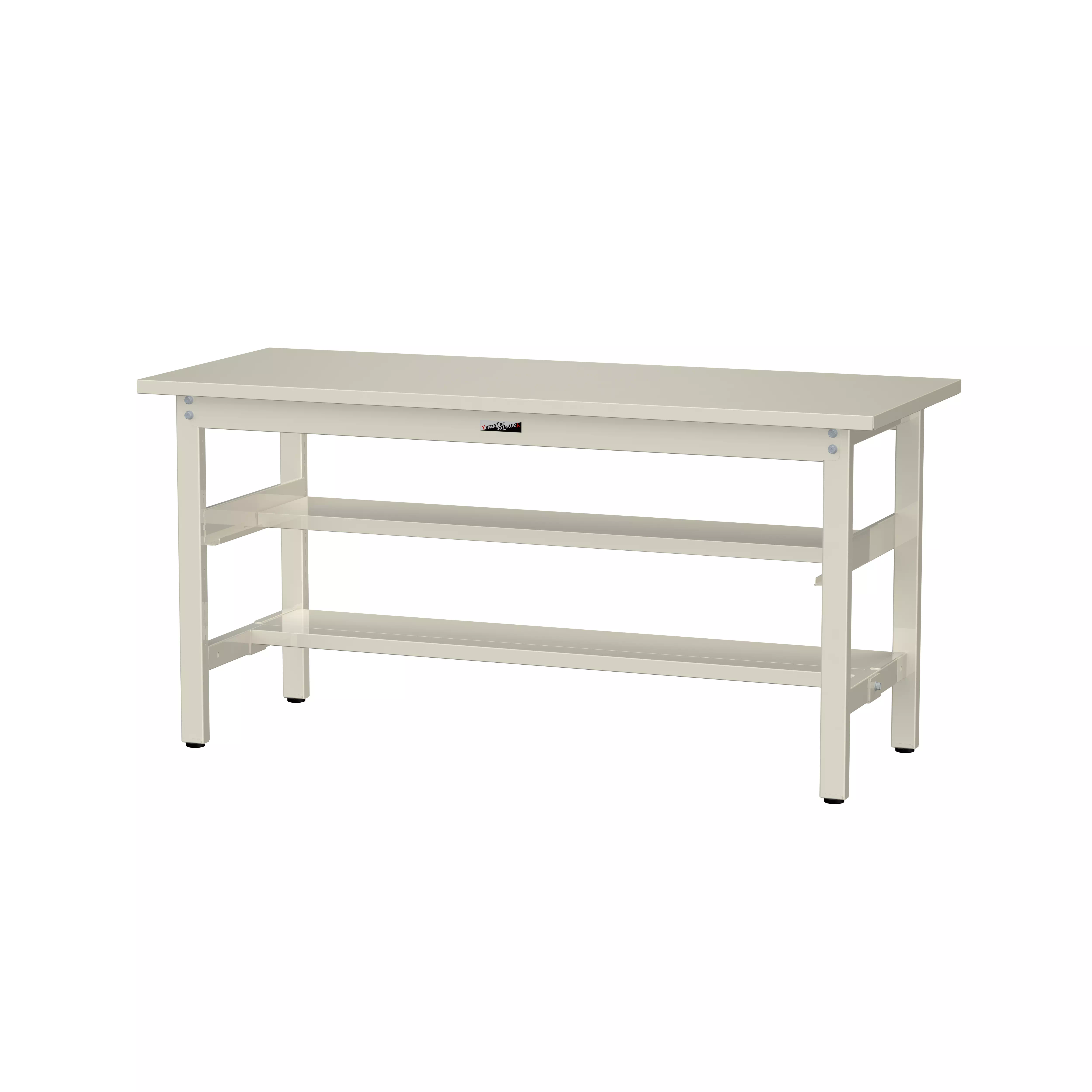 300シリーズ 固定式 中間棚付 H740mm(上下段半面棚板)