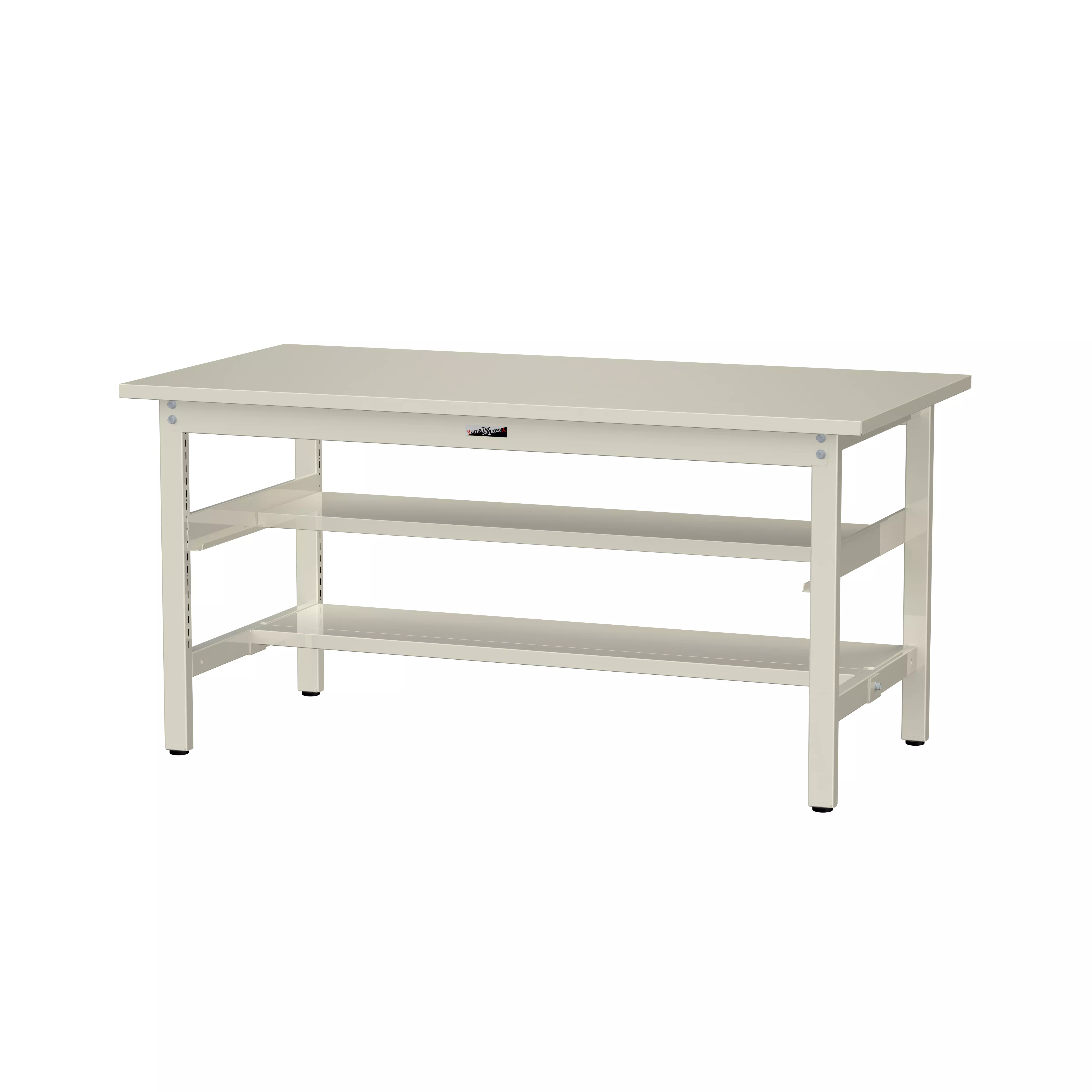 300シリーズ 固定式 中間棚付 H740mm(上下段半面棚板)