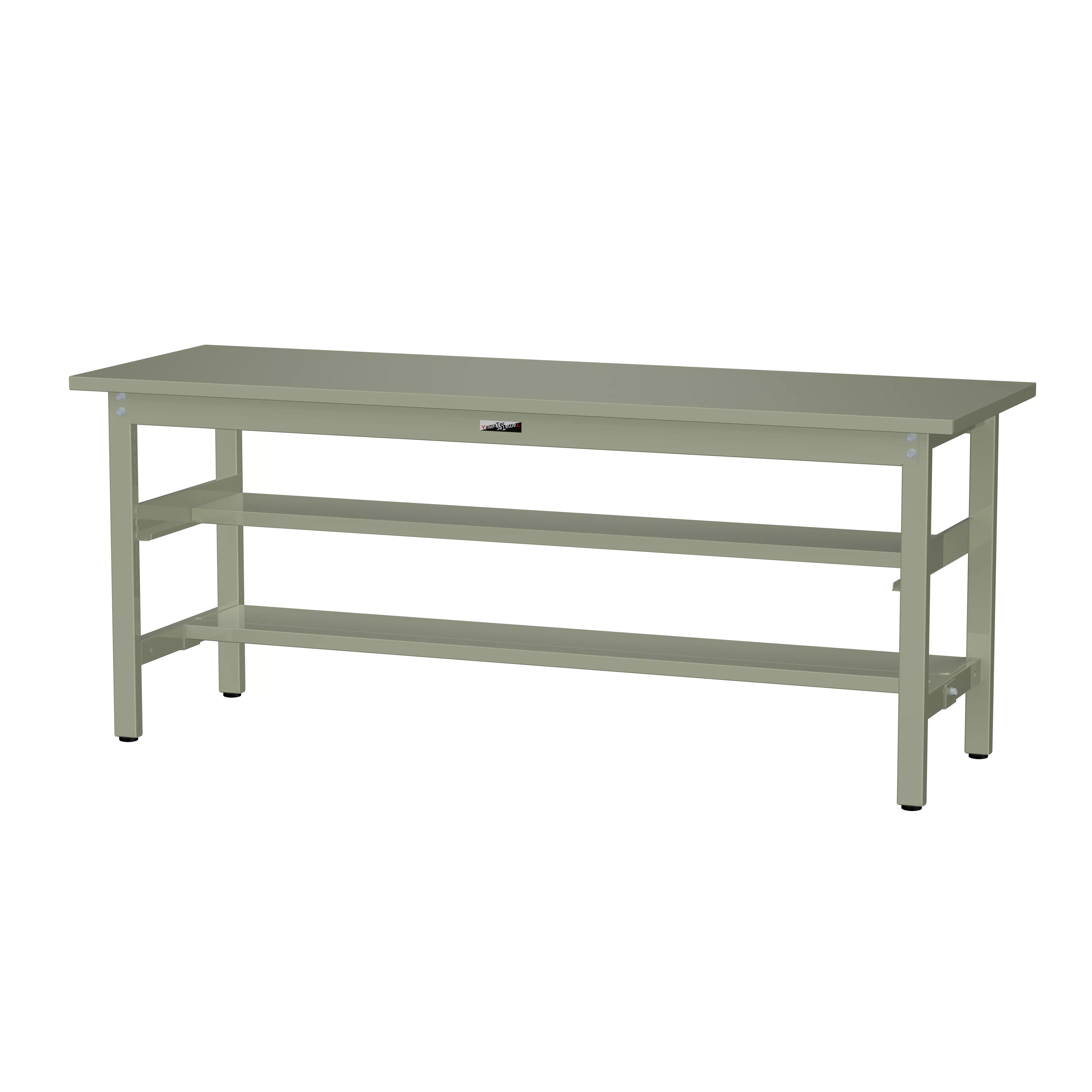 300シリーズ 固定式 中間棚付 H740mm（上下段半面棚板）