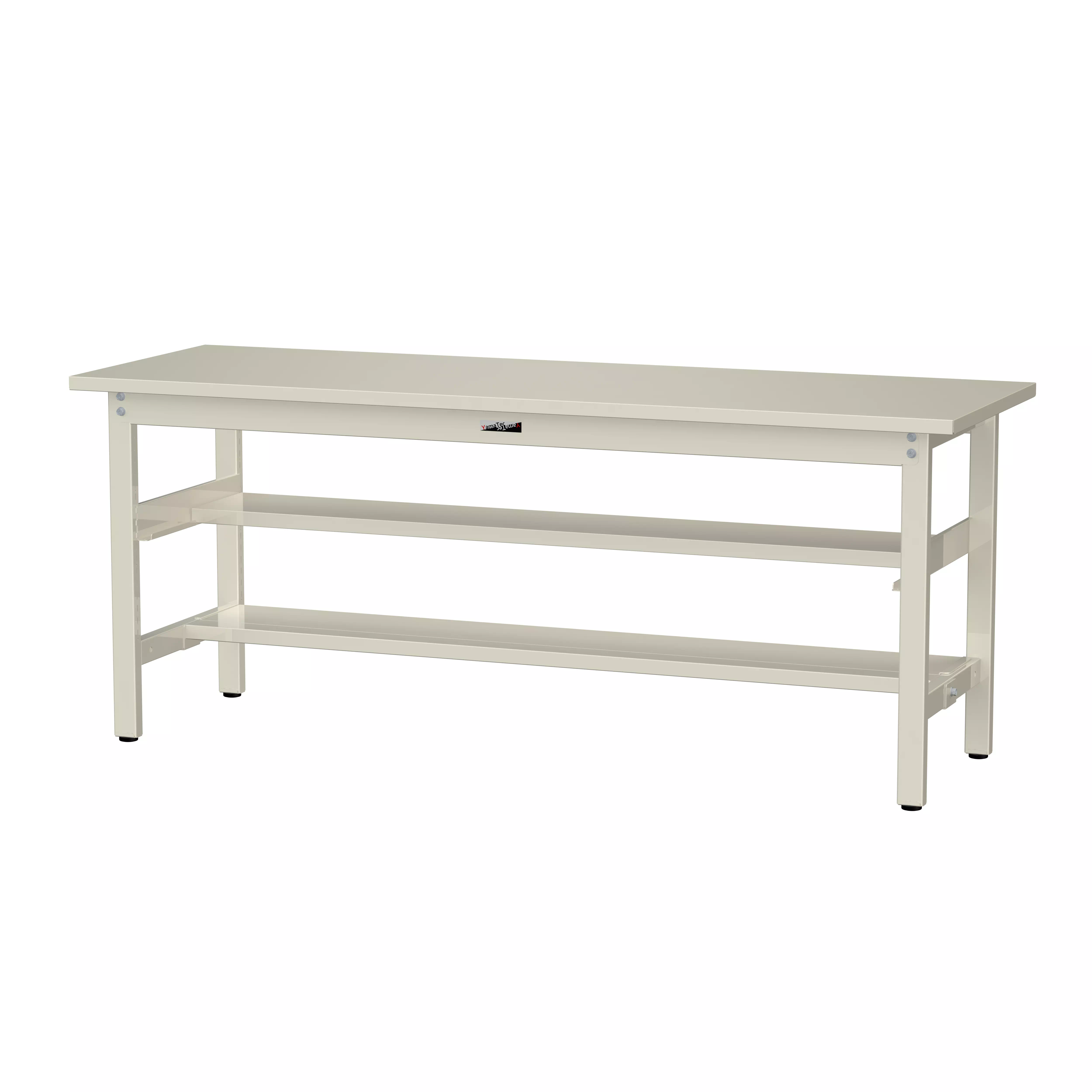 300シリーズ 固定式 中間棚付 H740mm(上下段半面棚板)