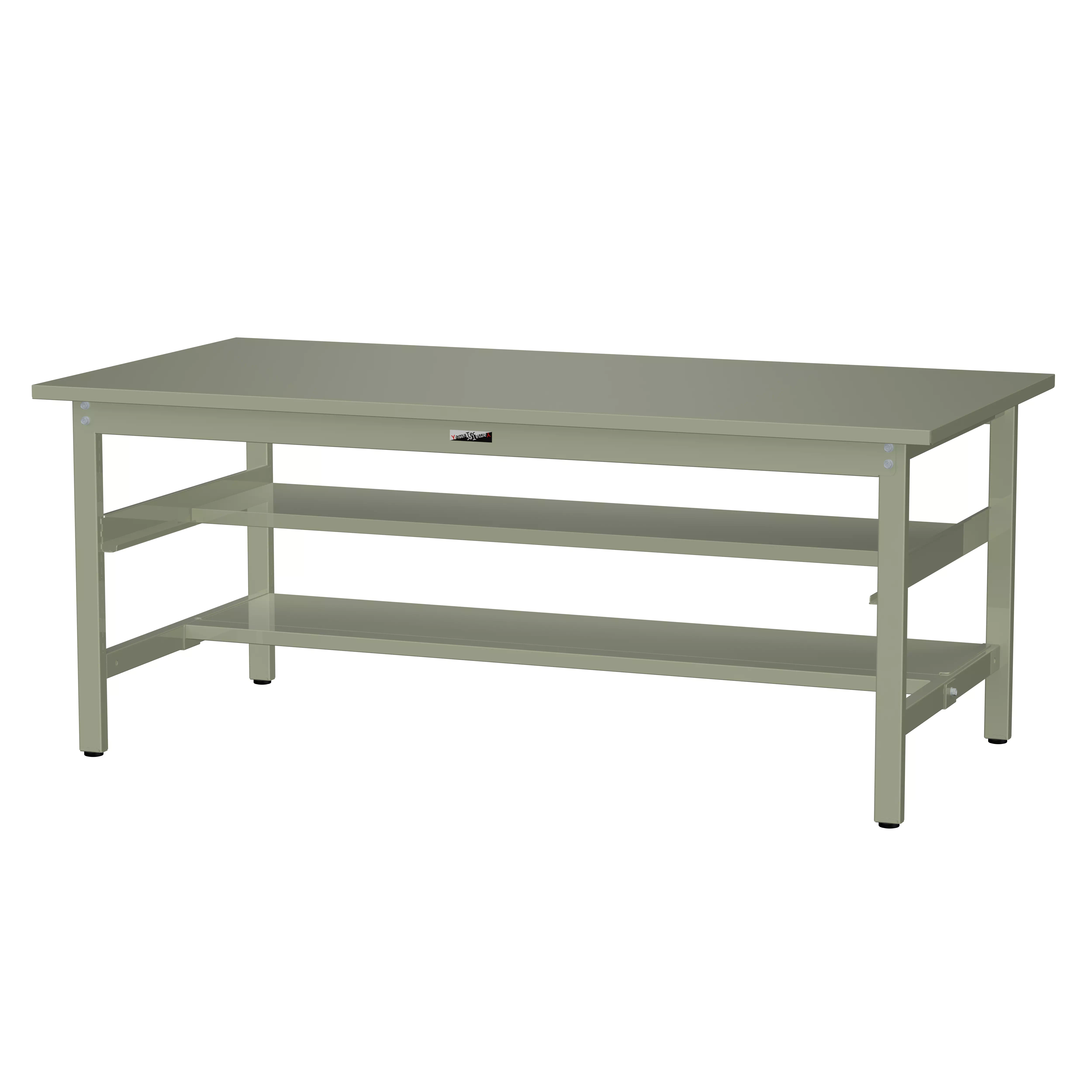 300シリーズ 固定式 中間棚付 H740mm（上下段半面棚板）