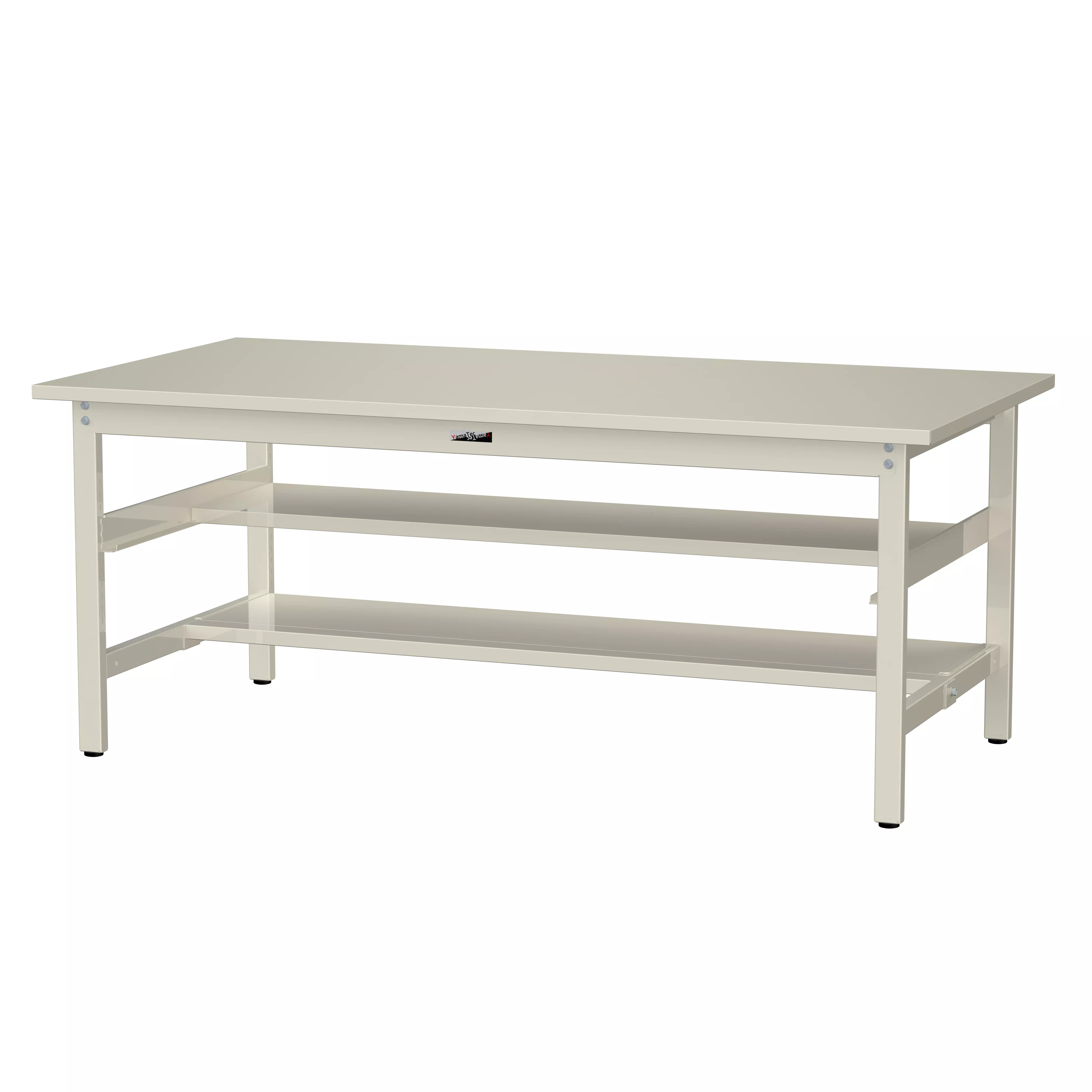 300シリーズ 固定式 中間棚付 H740mm(上下段半面棚板)