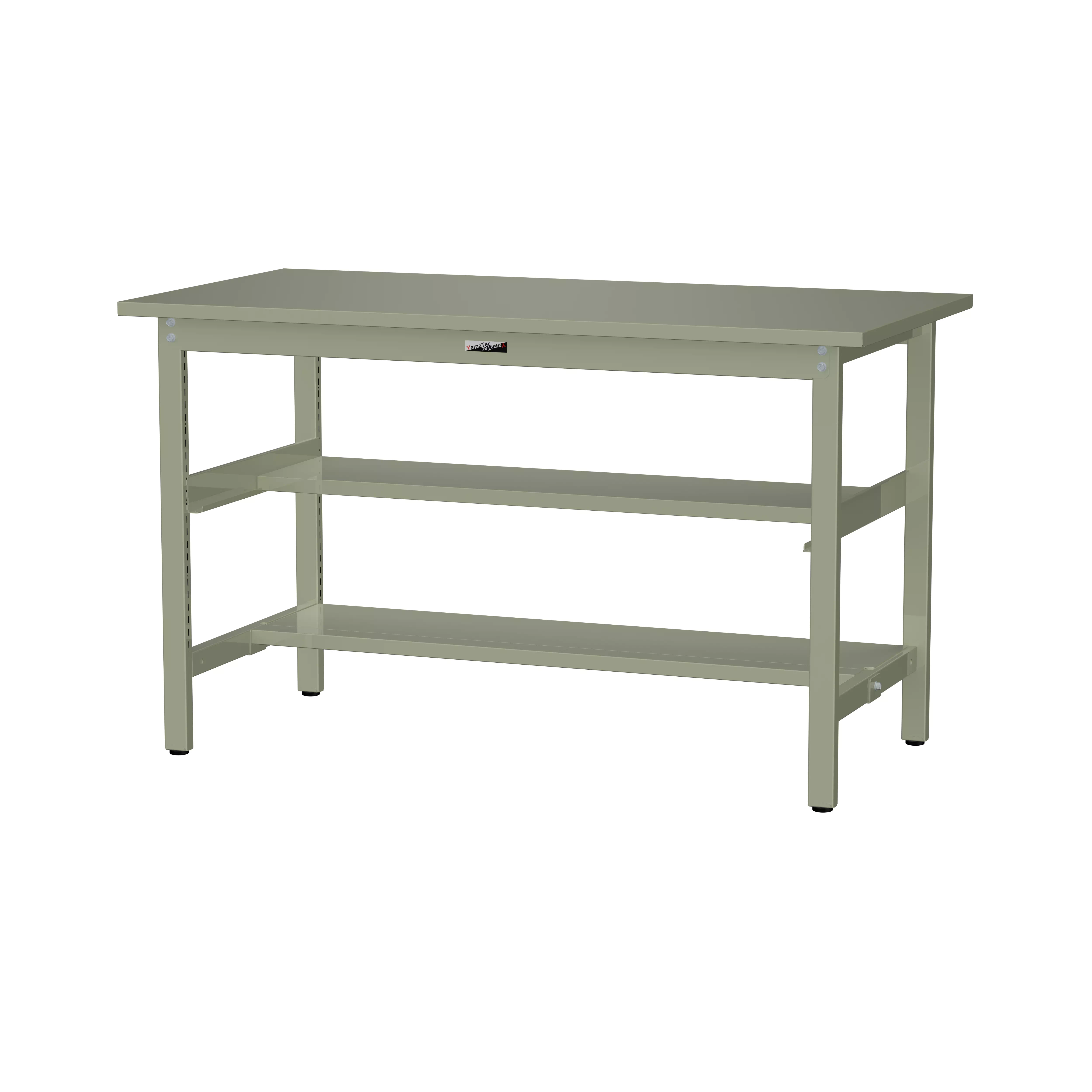 300シリーズ 固定式 中間棚付 H900mm(上下段半面棚板)