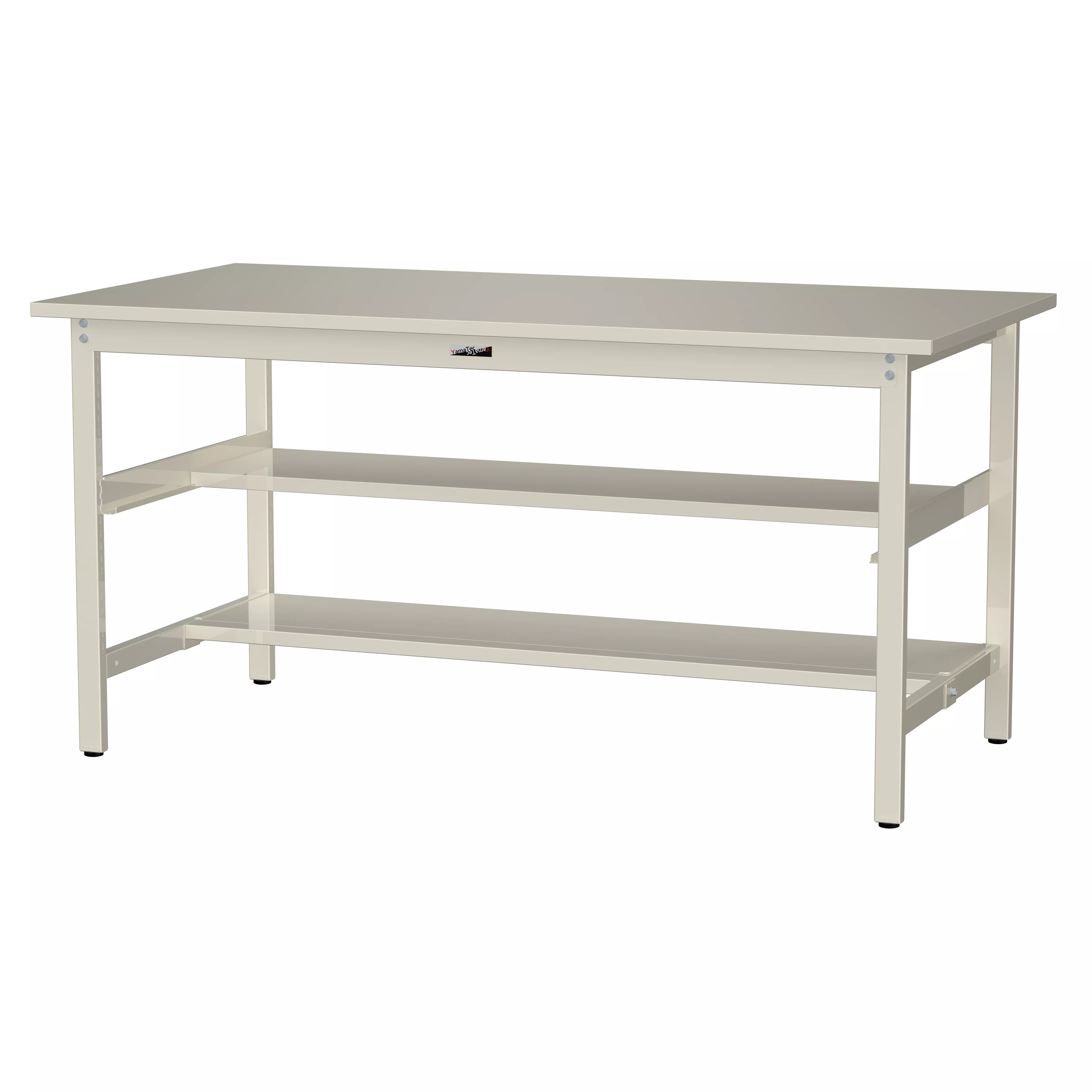 300シリーズ 固定式 中間棚付 H900mm（上下段半面棚板）